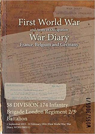 Full Download 58 Division 174 Infantry Brigade London Regiment 2/5 Battalion: 1 September 1915 - 22 February 1916 (First World War, War Diary, Wo95/3005/1) - British War Office | ePub