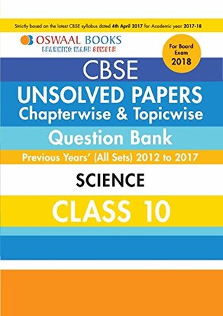 Read Oswaal Unsolved Paper Question Bank Class 10 Science (March 2018 Exam) - Panel of Experts | ePub