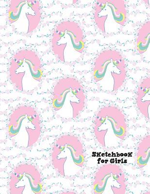 Read Online Sketchbook for Girls: Blank Sketch Book Journal Sketch, Doodle and Draw Pink Floral Unicorn Heads - Nifty Prints | PDF