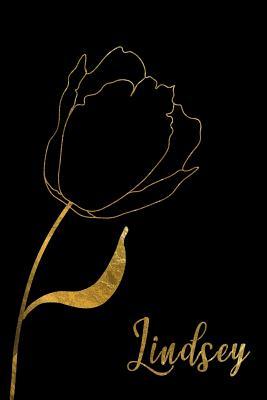 Full Download Lindsey: Personalized Writing Journal for Women - Elegant Black and Gold - Fancy Names Press | PDF