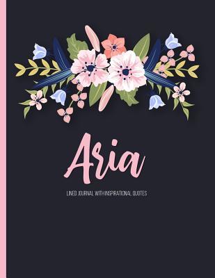 Download Aria: Personalized Floral Journal with Pink Gold Lettering, Name/Initials 8.5x11, Lined Journal Notebook with 100 Inspirational Quotes - Panda Studio | ePub