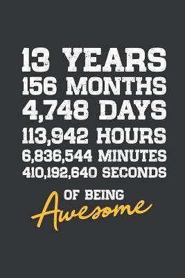 Full Download Notebook: 13th Birthday 13 Years Old Being Awesome Anniversary Journal & Doodle Diary; 120 White Paper Numbered Plain Pages for Writing and Drawing - 6x9 in. - Birthday Design Publishing Co file in PDF