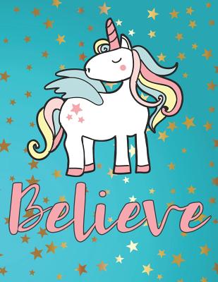 Download Believe: Alicorn Unicorn Activity Book: Coloring Pages, Dot Grids, Journal Lines and Blank Doodle Pages - Flower Petal Press | PDF