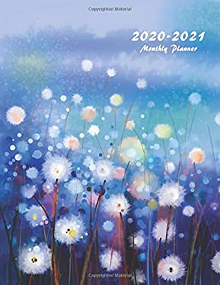 Download 2020-2021 Monthly Planner: Large Two Year Planner with Flower Coloring Pages (White Flowers Field) - Miracle Planners file in ePub